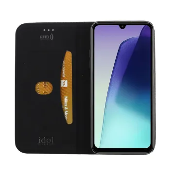 IDOL 1991 ELITE ΘΗΚΗ XIAOMI REDMI 14C/ REDMI A4/ POCO C75/ POCO M7 5G 6.88in ANTI-RFID BOOK STAND BLACK
