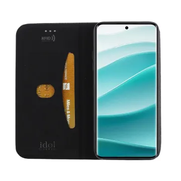 IDOL 1991 ELITE ΘΗΚΗ XIAOMI REDMI NOTE 14 PRO 5G/POCO X7 6.67in ANTI-RFID BOOK STAND BLACK