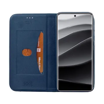 IDOL 1991 ELITE ΘΗΚΗ XIAOMI REDMI NOTE 14 PRO PLUS 5G 6.67in ANTI-RFID BOOK STAND BLUE