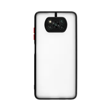 LIME HARDSHELL FUSION ΘΗΚΗ XIAOMI POCO X3/POCO X3 PRO 6.67in FULL CAMERA PROTECTION BLACK WITH RED KEYS
