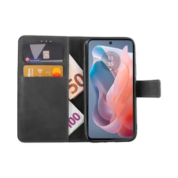 LIME ESSENTIAL ΘΗΚΗ MOTOROLA MOTO G POWER 5G 6.8in MAGNET BOOK STAND CLIP GREY