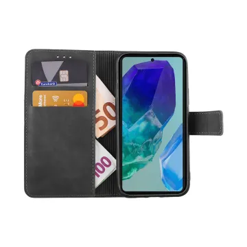 LIME ESSENTIAL ΘΗΚΗ SAMSUNG M55 5G M556 6.7in MAGNET BOOK STAND CLIP GREY