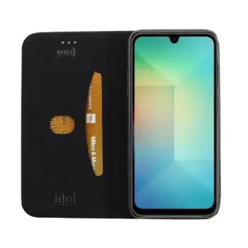 IDOL 1991 ELITE ΘΗΚΗ SAMSUNG A26 5G A266 6.7in ANTI-RFID BOOK STAND BLACK
