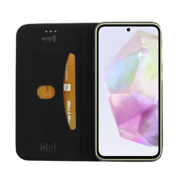 IDOL 1991 ELITE ΘΗΚΗ SAMSUNG A36 5G A366 6.7in ANTI-RFID BOOK STAND BLACK