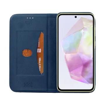 IDOL 1991 ELITE ΘΗΚΗ SAMSUNG A36 5G A366 6.7in ANTI-RFID BOOK STAND BLUE