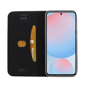 IDOL 1991 ELITE ΘΗΚΗ SAMSUNG A56 5G A566 6.7in ANTI-RFID BOOK STAND BLACK