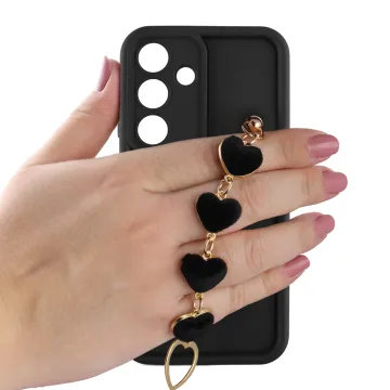 VOLTE-TEL SILICON TPU WITH STRAP ΘΗΚΗ IPHONE 11 6.1in FULL CAMERA PROTECTION PINK WITH PINK HEARTS