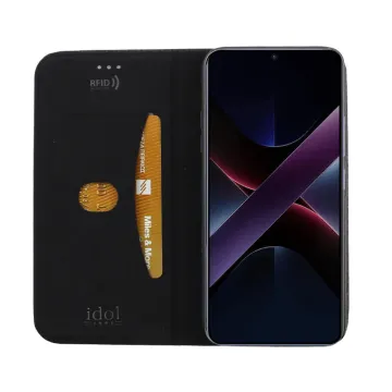 IDOL 1991 ELITE ΘΗΚΗ XIAOMI POCO X7 PRO 5G 6.67in ANTI-RFID BOOK STAND BLACK