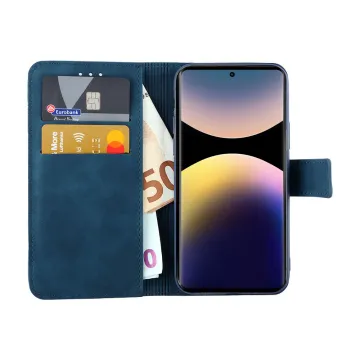LIME ESSENTIAL ΘΗΚΗ XIAOMI REDMI NOTE 14 PRO 4G 6.67in MAGNET BOOK STAND CLIP DARK BLUE
