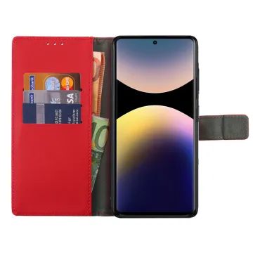 VOLTE-TEL ALLURE ΘΗΚΗ XIAOMI REDMI NOTE 14 PRO 4G 6.67in MAGNET BOOK STAND CLIP RED