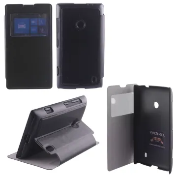 VOLTE-TEL ΘΗΚΗ NOKIA LUMIA 520/525 HARD VIEW BOOK-STAND BLACK