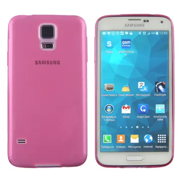 IDOL 1991 ΘΗΚΗ SAMSUNG S5 G900 ULTRA THIN TPU 0.3mm ΔΙΑΦΑΝΗ ΡΟΖ