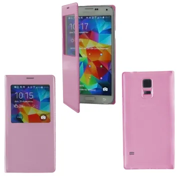 VOLTE-TEL ΘΗΚΗ SAMSUNG S5 G900 S VIEW PINK