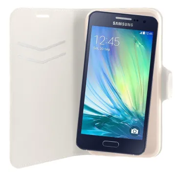 VOLTE-TEL ΘΗΚΗ SAMSUNG A3 A300 LINE LEATHER-TPU BOOK STAND WHITE