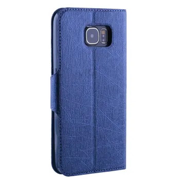 VOLTE-TEL ΘΗΚΗ SAMSUNG S6 G920 LINE LEATHER-TPU BOOK STAND BLUE