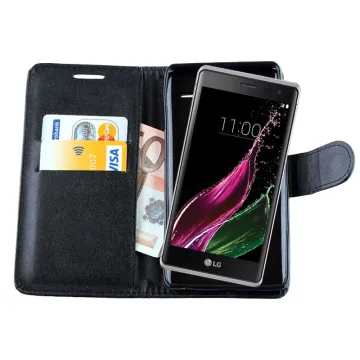 VOLTE-TEL ΘΗΚΗ LG ZERO H650 LEATHER PU BOOK-STAND BLACK
