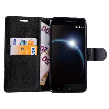 VOLTE-TEL ΘΗΚΗ ZTE BLADE A570 LEATHER PU BOOK-STAND BLACK