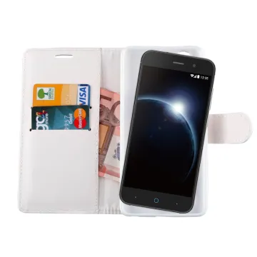 VOLTE-TEL ΘΗΚΗ ZTE BLADE A570 LEATHER PU BOOK-STAND WHITE