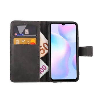 LIME ESSENTIAL ΘΗΚΗ XIAOMI REDMI 9A/REDMI 9AT 6.53in MAGNET BOOK STAND CLIP GREY