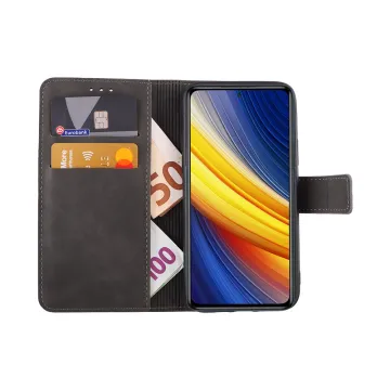 LIME ESSENTIAL ΘΗΚΗ XIAOMI POCO X3/POCO X3 PRO 6.67in MAGNET BOOK STAND CLIP GREY