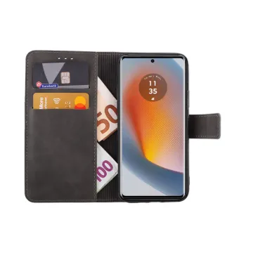 LIME ESSENTIAL ΘΗΚΗ MOTOROLA MOTO EDGE 50 FUSION 5G XT2429-2 6.7in MAGNET BOOK STAND CLIP GREY