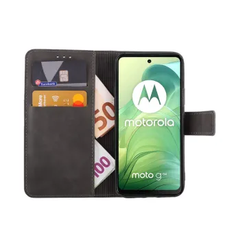 LIME ESSENTIAL ΘΗΚΗ MOTOROLA MOTO G04/MOTO G24/MOTO G04s 6.56in MAGNET BOOK STAND CLIP GREY