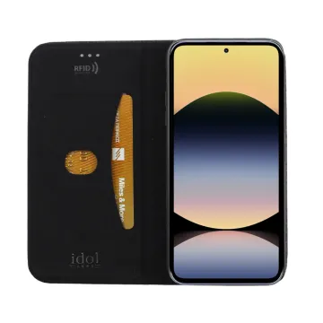 IDOL 1991 ELITE ΘΗΚΗ XIAOMI REDMI NOTE 14 5G 6.67in ANTI-RFID BOOK STAND BLACK