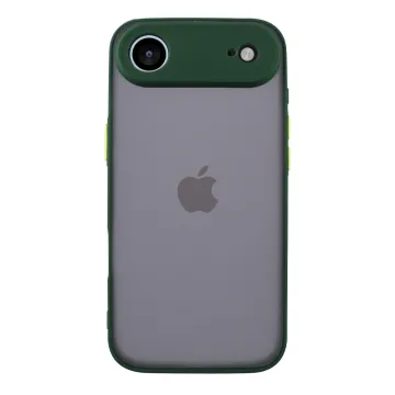LIME HARDSHELL FUSION ΘΗΚΗ IPHONE 17 AIR 6.5in FULL CAMERA PROTECTION GREEN WITH YELLOW KEYS
