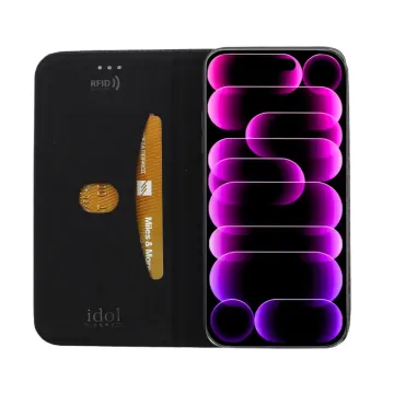 IDOL 1991 ELITE ΘΗΚΗ IPHONE 17 PRO MAX 6.9in ANTI-RFID BOOK STAND BLACK