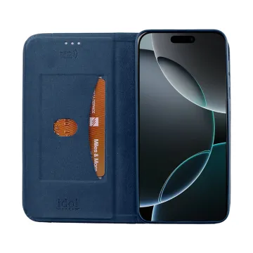 IDOL 1991 ELITE ΘΗΚΗ IPHONE 17 6.3in ANTI-RFID BOOK STAND BLUE