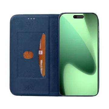 IDOL 1991 ELITE ΘΗΚΗ IPHONE 17 AIR 6.5in ANTI-RFID BOOK STAND BLUE