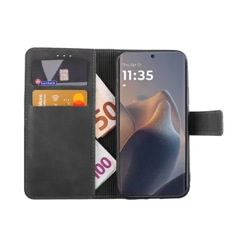 LIME ESSENTIAL ΘΗΚΗ MOTOROLA EDGE 60 5G 6.67in MAGNET BOOK STAND CLIP GREY