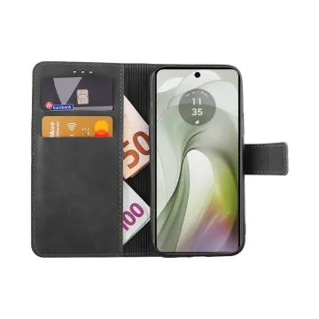 LIME ESSENTIAL ΘΗΚΗ MOTOROLA MOTO E14 4G 6.56in MAGNET BOOK STAND CLIP GREY