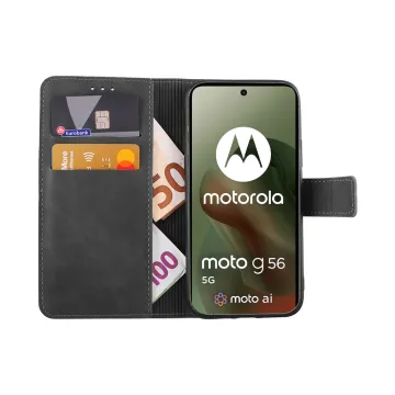 LIME ESSENTIAL ΘΗΚΗ MOTOROLA MOTO G56 5G 6.72in MAGNET BOOK STAND CLIP GREY