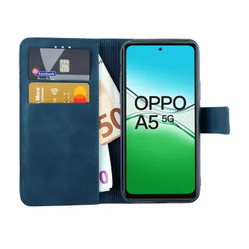 LIME ESSENTIAL ΘΗΚΗ OPPO A5 5G 6.67in MAGNET BOOK STAND CLIP DARK BLUE
