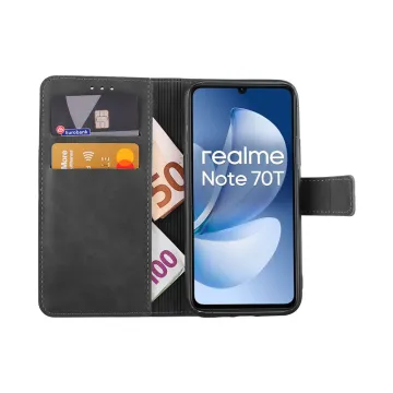 LIME ESSENTIAL ΘΗΚΗ REALME NOTE 70T 6.74in MAGNET BOOK STAND CLIP GREY