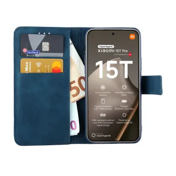 LIME ESSENTIAL ΘΗΚΗ XIAOMI 15T PRO 5G 6.83in MAGNET BOOK STAND CLIP DARK BLUE
