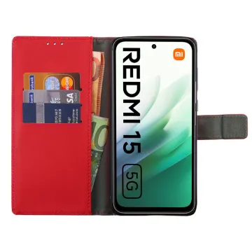 VOLTE-TEL ALLURE ΘΗΚΗ XIAOMI REDMI 15 5G 6.9in MAGNET BOOK STAND CLIP RED