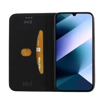 IDOL 1991 ELITE ΘΗΚΗ XIAOMI POCO C85 4G/ REDMI 15C 4G 6.9in ANTI-RFID BOOK STAND BLACK