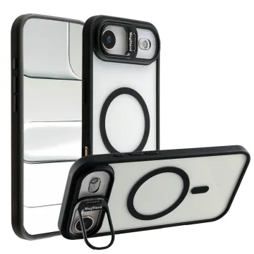 IDOL 1991 MAGSTAND CLEAR TPU ΘΗΚΗ IPHONE 17 AIR 6.5in HYPER MAGSAFE CAMERA GUARD BLACK