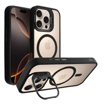 IDOL 1991 MAGSTAND CLEAR TPU ΘΗΚΗ IPHONE 16 PRO 6.1in HYPER MAGSAFE CAMERA GUARD BLACK