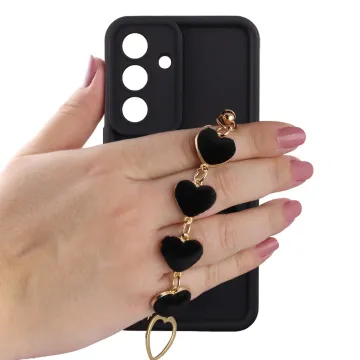 VOLTE-TEL SILICON TPU WITH STRAP ΘΗΚΗ SAMSUNG S26 PLUS 5G 6.7in FULL CAMERA PROTECTION BLACK WITH BLACK HEARTS