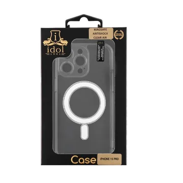 IDOL 1991 SUPER MAGSAFE ΘΗΚΗ IPHONE 15 PRO MAX 6.7in ANTISHOCK CLEAR AIR BACK COVER TPU FULL CAMERA PROTECTION ΔΙΑΦΑΝΗ