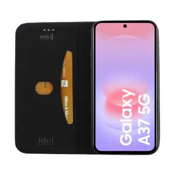 IDOL 1991 ELITE ΘΗΚΗ SAMSUNG A37 5G A376 6.7in ANTI-RFID BOOK STAND BLACK