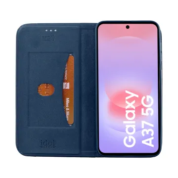 IDOL 1991 ELITE ΘΗΚΗ SAMSUNG A37 5G A376 6.7in ANTI-RFID BOOK STAND BLUE