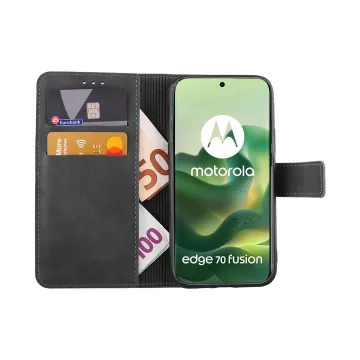 LIME ESSENTIAL ΘΗΚΗ MOTOROLA EDGE 70 FUSION 5G 6.78in MAGNET BOOK STAND CLIP GREY