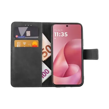 LIME ESSENTIAL ΘΗΚΗ MOTOROLA MOTO G57 POWER 6.72in MAGNET BOOK STAND CLIP GREY