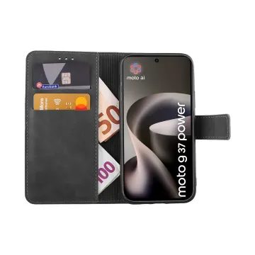 LIME ESSENTIAL ΘΗΚΗ MOTOROLA MOTO G37 POWER 6.67in MAGNET BOOK STAND CLIP GREY