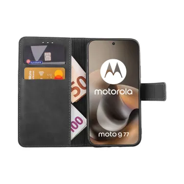 LIME ESSENTIAL ΘΗΚΗ MOTOROLA MOTO G77 5G 6.78in MAGNET BOOK STAND CLIP GREY
