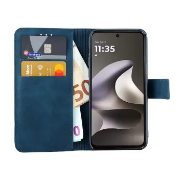 LIME ESSENTIAL ΘΗΚΗ MOTOROLA MOTO G37/G47 5G 6.67in MAGNET BOOK STAND CLIP DARK BLUE